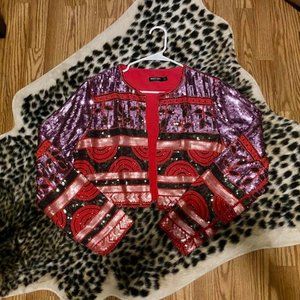 Nasty Gal Cropped Sequin Jacket